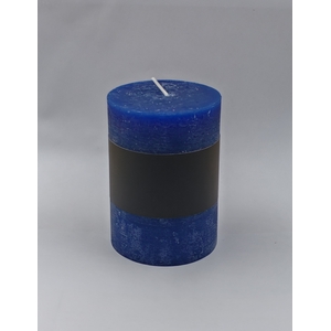 DF11-731281200 - Pillar candle Lucian d6.8xh9.5 rustic d.blue