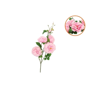 Silk Wild Rose Pink Single Stem 116cm