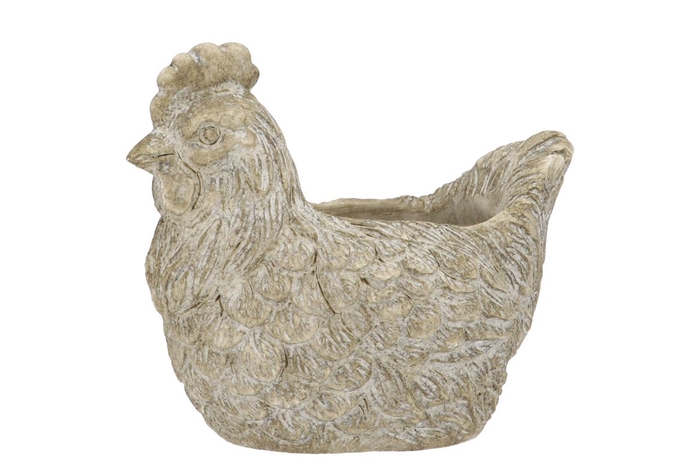 <h4>Concrete Farm Grey Chicken Planter 22x15x18cm Nm</h4>