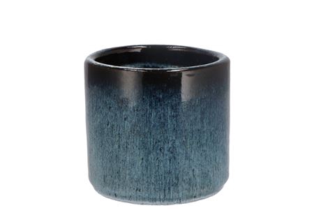 <h4>Javea Cilinder Pot Glazed Blue 11x11cm</h4>