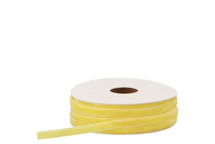Ribbon Velvety 50 Light Yellow 20mx6mm Nm