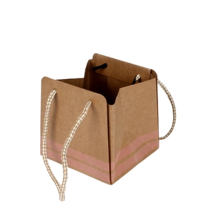 Bag Sporty carton 9.5x8.5xH9.5cm pink 20/bag