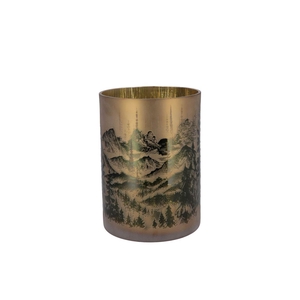 Ruby Gold T-light Mountain Tree 10x13cm