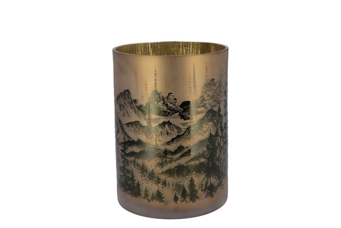 <h4>Ruby Gold T-light Mountain Tree 10x13cm</h4>