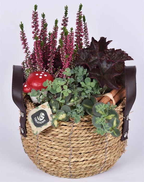 <h4>Touw mand "flowers" 20cm</h4>