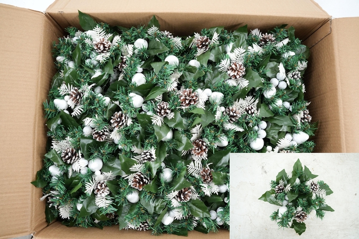 Wreath christmas ring Ø8cm white R3