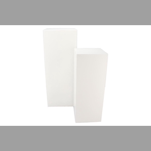 Bliss White Stand S/2 30x30x80/38x38x100cm