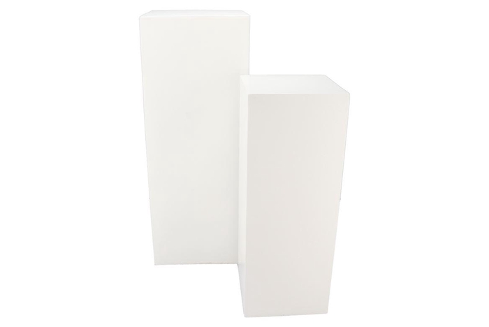 <h4>Bliss White Stand S/2 30x30x80/38x38x100cm</h4>