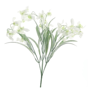 Snowdrop bush frosted 39cm cream