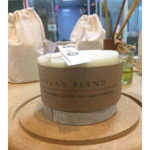 VELA DESMOLDADA CIMENTO CINZA - CITRONELA