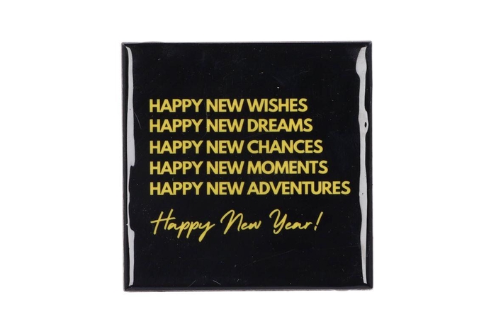 Tile Happy New Wishes 10x10x1cm Nm