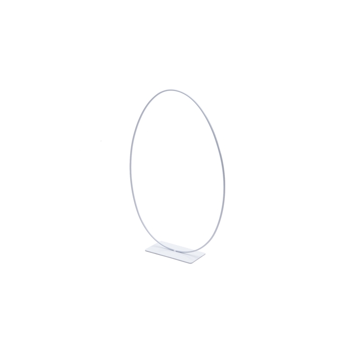 <h4>METAL EGG RING ON BASE 24X35CM WHITE</h4>