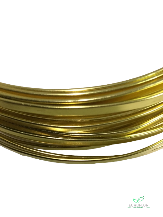 ALUMINIUM WIRE PLAT 4MM GOUD 4MM 100GR
