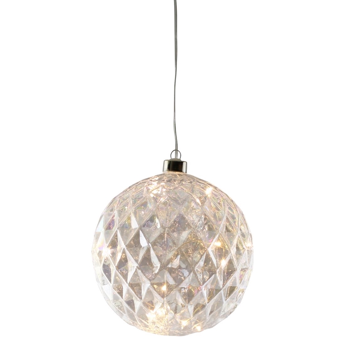 <h4>DF12-GF-16715 - Glass ball 15cm 15led b/o</h4>