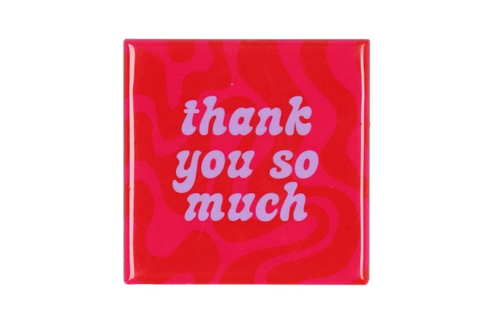 <h4>Tile Thank You Pink 10x10x1cm</h4>