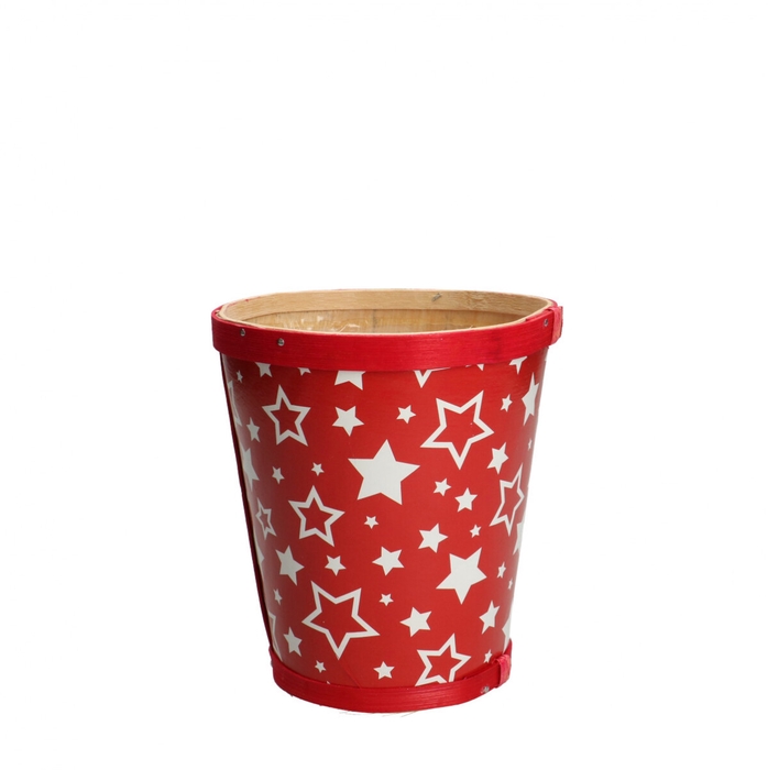 <h4>Kerst Hout Stars pot d13*14cm</h4>