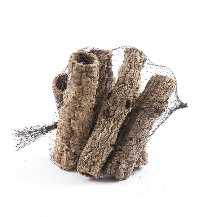 <h4>Kurk Stam Hol 15-20cm Naturel In Net Per 7st.</h4>