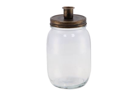 <h4>Candle Jar Gold 11x17cm</h4>