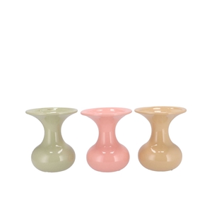 Mia Dreamy Pastel Mix Vase Trumpet Ass 14x14x19cm