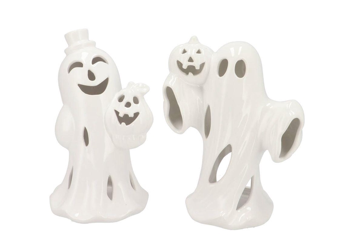 Jolie Jolly White Ghost T-light 17x10x22cm