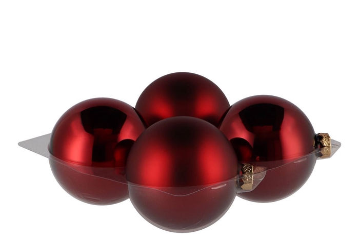 <h4>Glass Ball Combi Ossred 100mm P/4</h4>