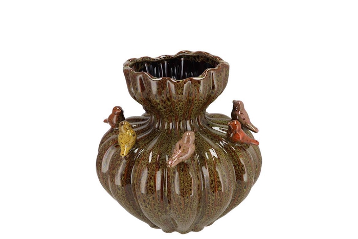 <h4>Bird Vase Wild Brown 17x17x17cm</h4>