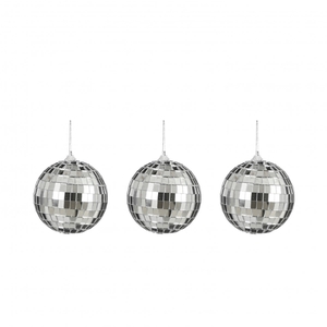 Kerstbal Spiegelbal 80mm x3