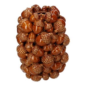 DF03-731112200 - Vase Acorn d19xh26 brown