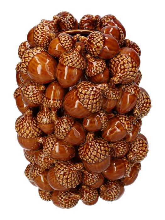 <h4>DF03-731112200 - Vase Acorn d19xh26 brown</h4>