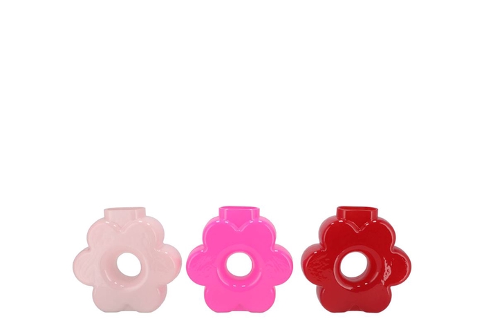 <h4>Livia Dutch Pink Mix Vase Ass 16x6x16cm</h4>