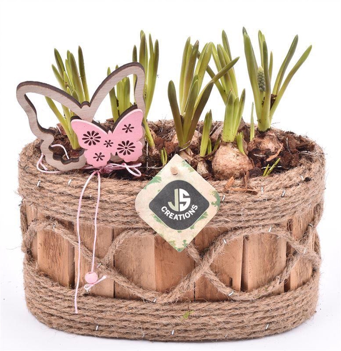 <h4>Hout ovaal met touw 21x11.5cm</h4>