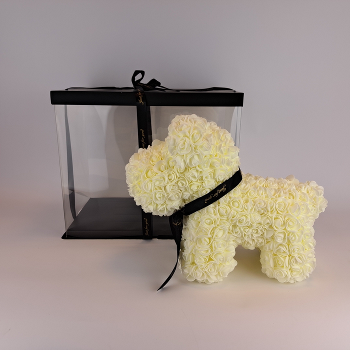 <h4>Hond 40cm creme foamrose</h4>