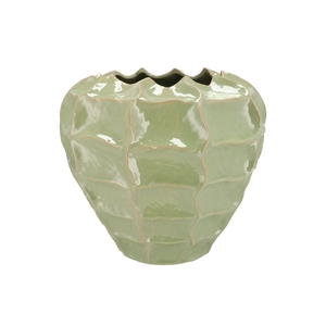 Lima Pistache Vase Carve 36x36x33cm