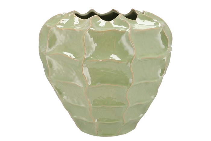 <h4>Lima Pistache Vase Carve 36x36x33cm</h4>