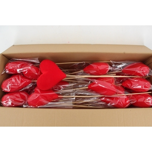 Stick Heart Fl. Bold Red 20cm