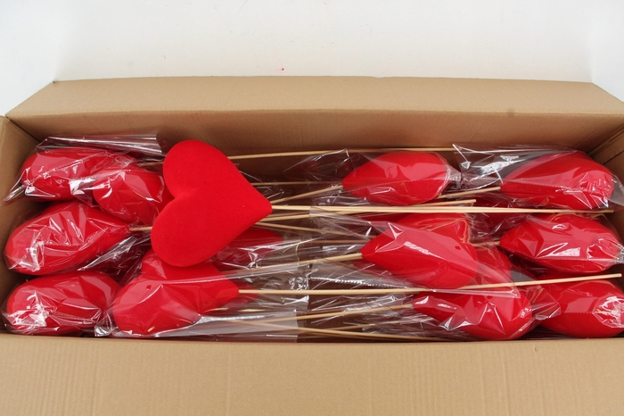 <h4>Stick Heart Fl. Bold Red 20cm</h4>