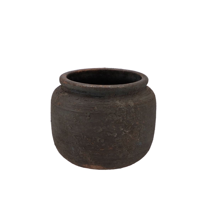<h4>Batu Grey Pot 16x14cm</h4>