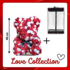 Arr6 Deco Beer 40cm - Rood Bordeaux Wit