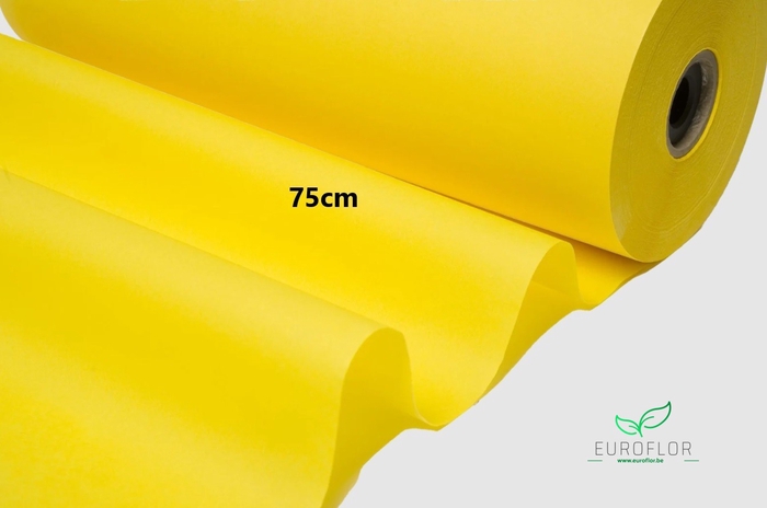 ZIJDEPAPIER ROL 75CM 350M GEEL