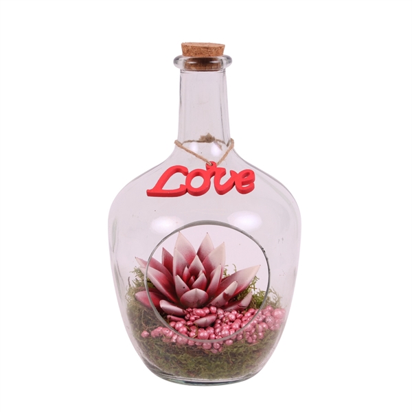 <h4>Valentine Arr. Indoor Glass Vase With Hole Ø15cm 1PP</h4>