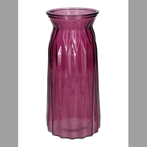 DF02-664125600 - Vase Ruby2 d10/11xh24 aubergine transparent