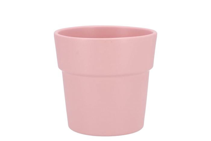 <h4>Ceramic Orchid Pot Pink Silver 13cm</h4>