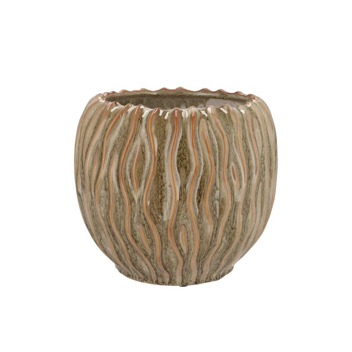 <h4>Finn Scottish Green Structure Pot 21x21x19cm</h4>