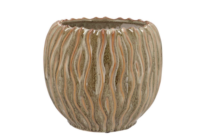 Finn Scottish Green Structure Pot 21x21x19cm