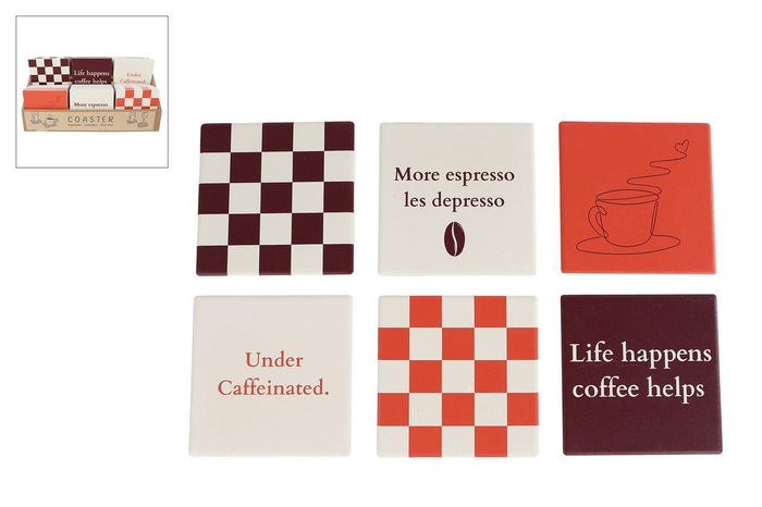 <h4>"Onderzetter ""Coffee""  tekst 10x1</h4>