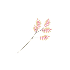 Silk Salix Leaf Small Orange 90cm