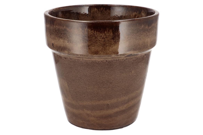 <h4>Ebbi Moss Brown Pot Glaze 25x25cm Nm</h4>