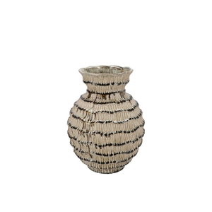Loui Green Vase Structure Active Glaze 19x19x25cm