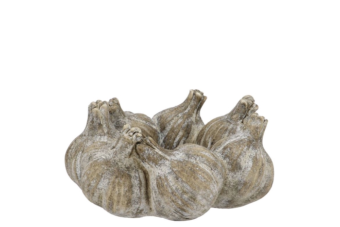 <h4>Concrete Garlic Wreath Natural 20x20x9cm</h4>