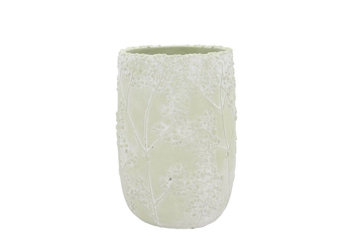 <h4>Alaska Gypsy Green Whitewash Vase 20x20x29cm</h4>